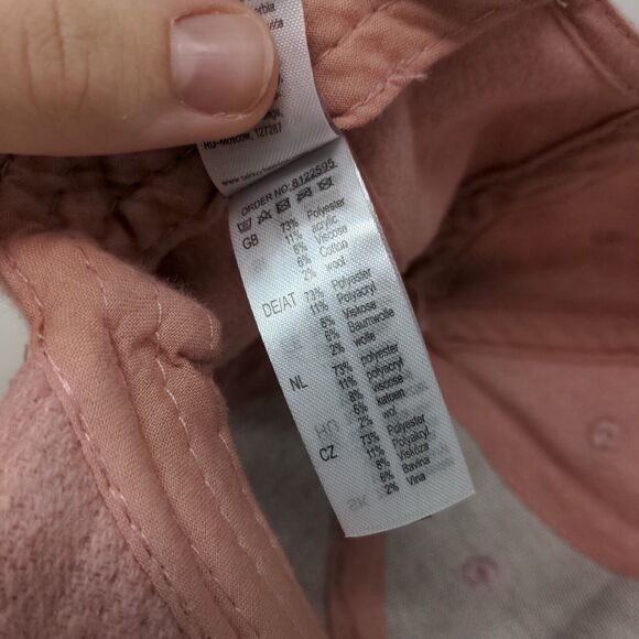 Dopo Dopo Girls Snapback Hat Pink 2-5 Years Adjustable Pompon Faux Fur Blank - Picture 8 of 8